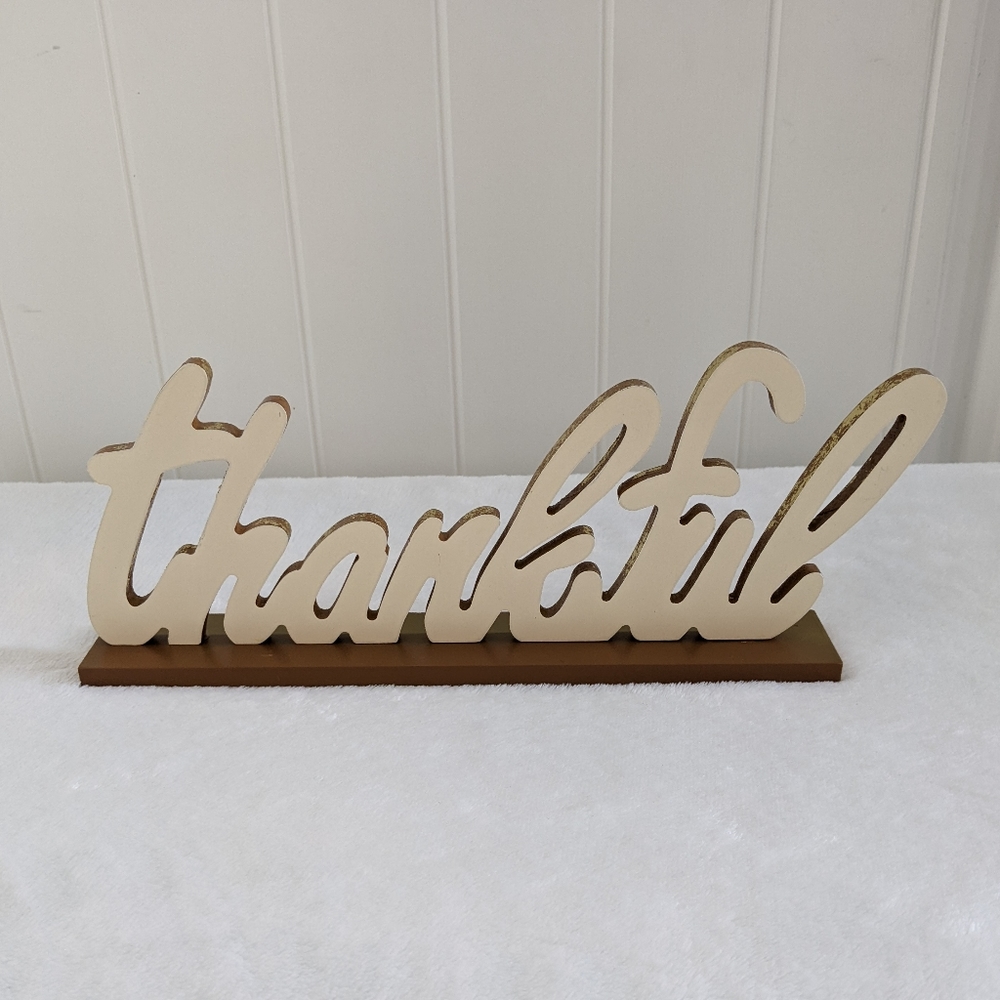 NWT "THANKFUL" Tabletop Sign